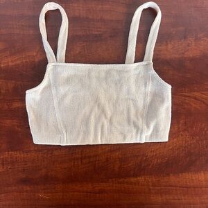 Zara Beige Ribbed Tank Top